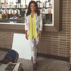Floral pant suit set